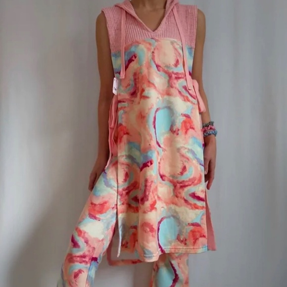 Free People All That Set Printed Multi 2 pc Top Pants Small - Picture 11 of 12